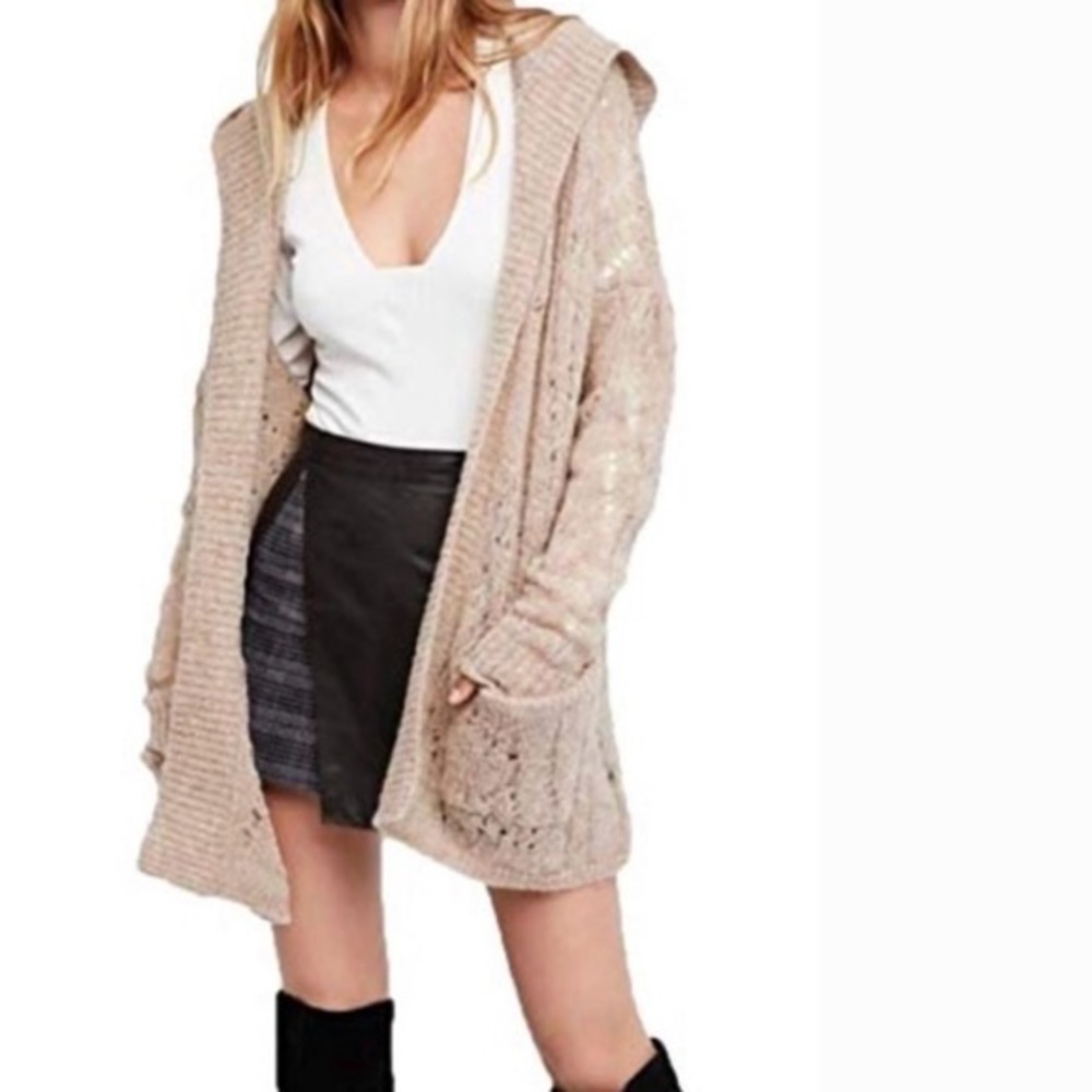 Free People Lemon Drop hooded sweater